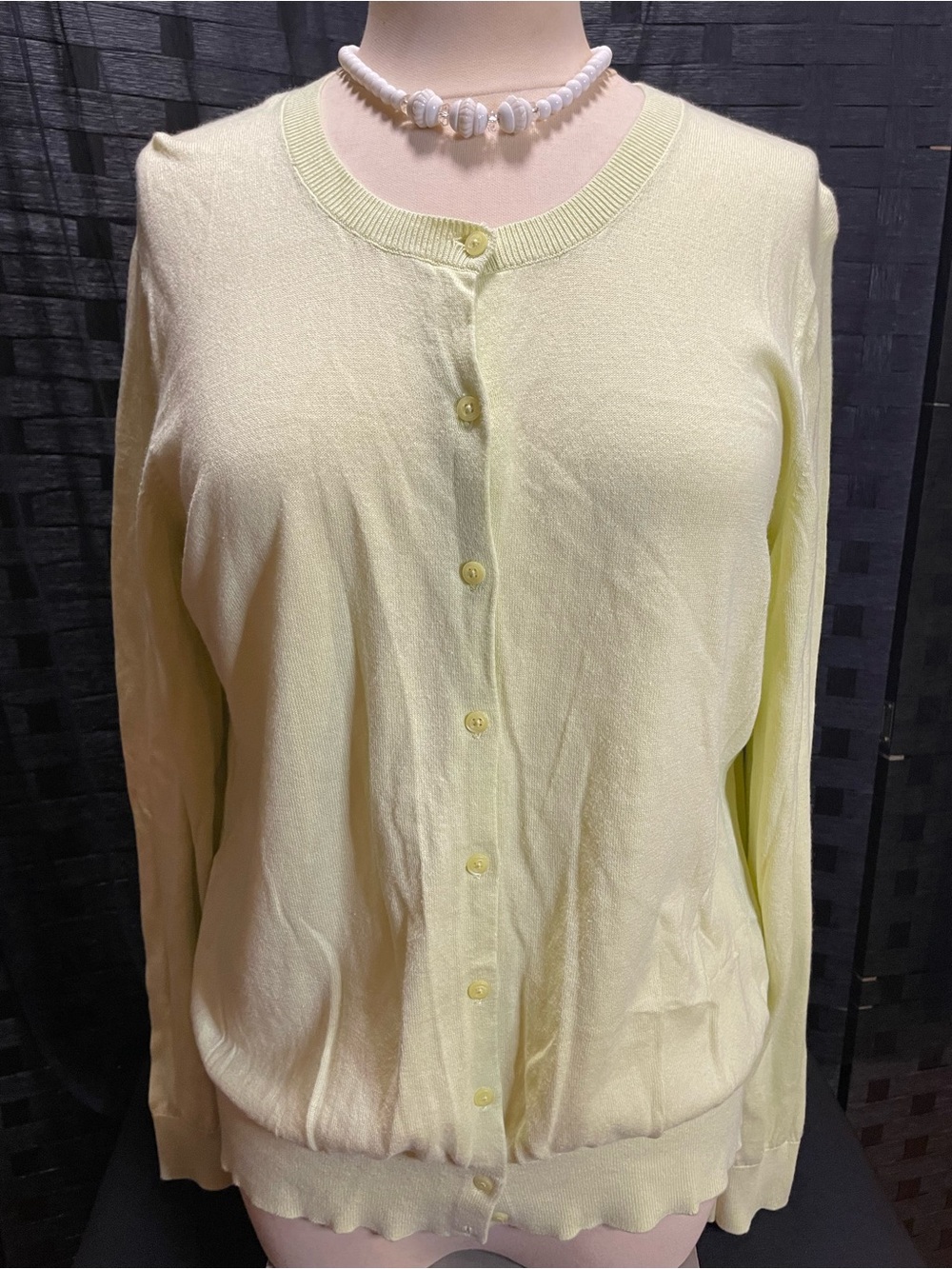 Banana Republic Pale Yellow Knit Cardigan